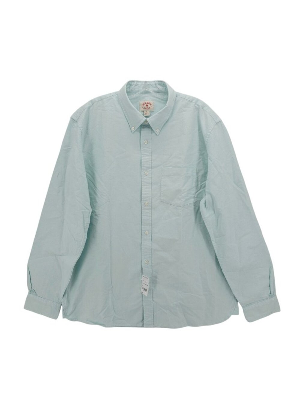 NWT BROOKS BROTHERS Oxford Shirt Light Aqua Blue 100% Cotton Long Sleeve XL